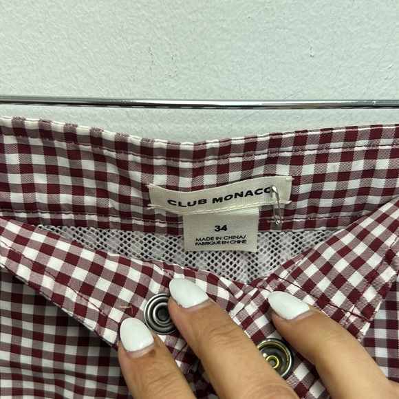 Club Monaco plaid Gingham swim trunks - Picture 3 of 8